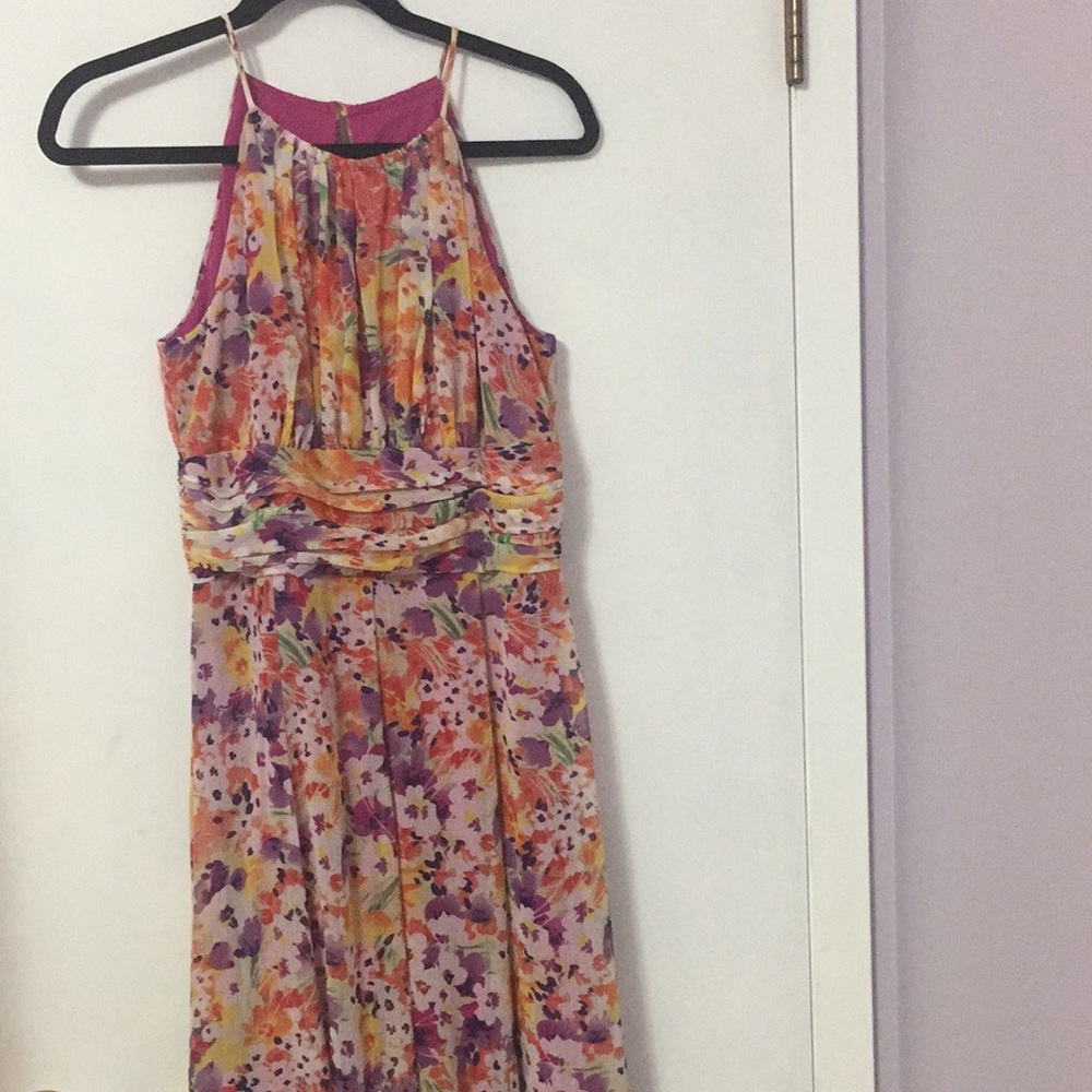 Melanie Lynn Floral Print Dress(Flowy)